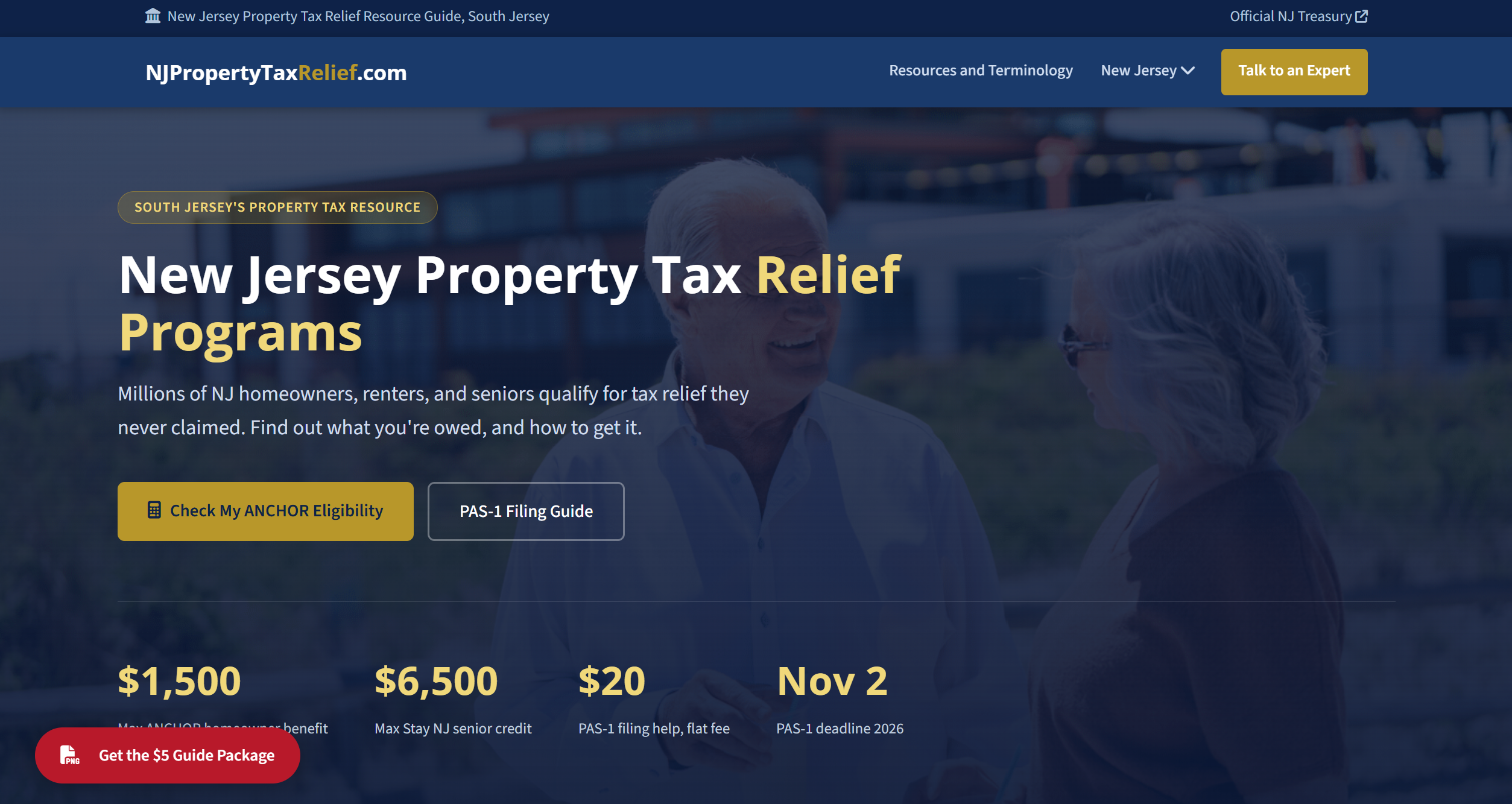 njpropertytaxrelief.com homepage